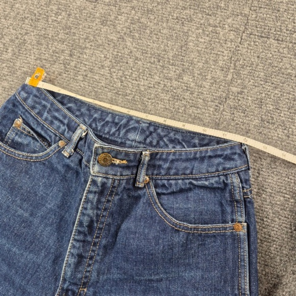 Vintage Calvin Klein High Waisted Jeans Dark Wash Straight Leg 25 Made in USA - Picture 4 of 9